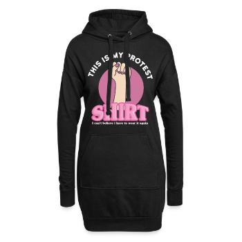 Women's March Frauenrechte Weiblicher Protest - Hoodie-Kleid - Schwarz - Vorne