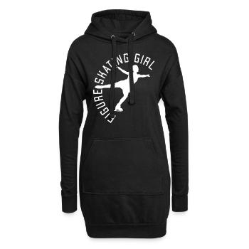 Eiskunstlauf - Hoodie-Kleid - Schwarz - Vorne