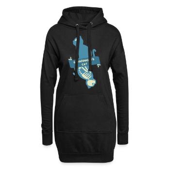 Cadeau de t-shirt Physics Cat de Schrödinger avec un t-shirt Physics - Sweat-shirt à capuche long Femme - noir - Devant
