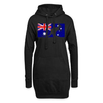KANGAROO Australie T-shirt - Sweat-shirt à capuche long Femme - noir - Devant