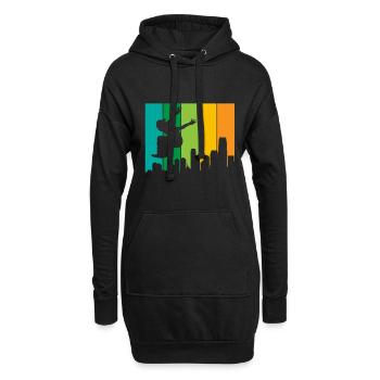 Parkour Traceur Freerunning Obstacle Course Gift - Sweat-shirt à capuche long Femme - noir - Devant
