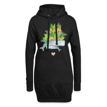 Walmama + Baby - Hoodie-Kleid - Schwarz - Vorne