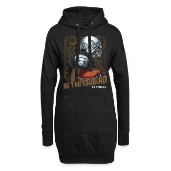 Football - Hoodie-Kleid - Schwarz - Vorne