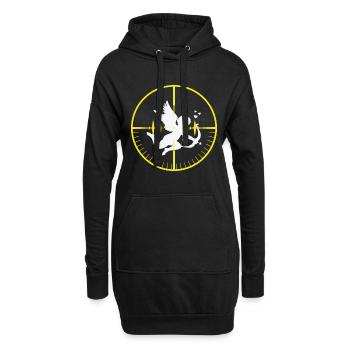Anti Valentin T-shirt - Cadeau anti-Saint Valentin - Sweat-shirt à capuche long Femme - noir - Devant