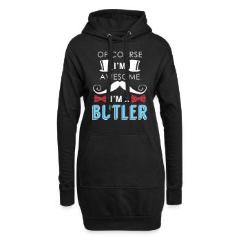 Cadeau Butler - Sweat-shirt à capuche long Femme - noir - Devant