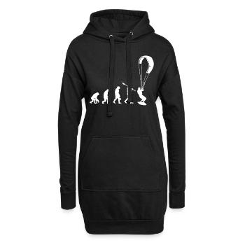 Evolution du Kitesurf - Sweat-shirt à capuche long Femme - noir - Devant
