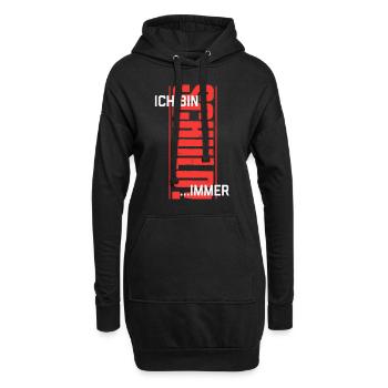 ich bin schuld immer red - Hoodie-Kleid - Schwarz - Vorne