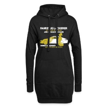 Chemise de peintre - cadeau de voiture de peintre de véhicule - Sweat-shirt à capuche long Femme - noir - Devant