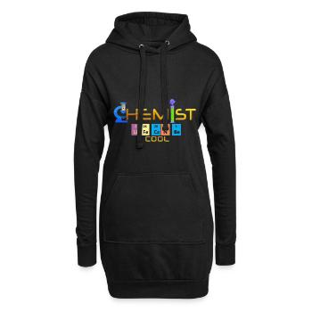 Chemiker - Hoodie-Kleid - Schwarz - Vorne