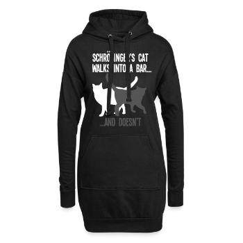 Physik Schrödinger's Katze - Hoodie-Kleid - Schwarz - Vorne