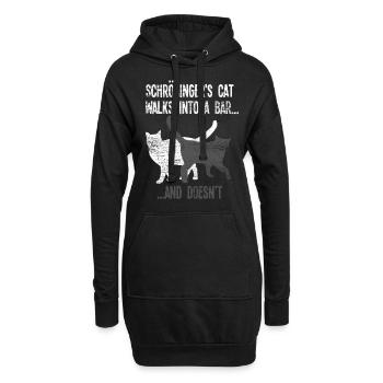 Physik Schrödinger - Hoodie-Kleid - Schwarz - Vorne