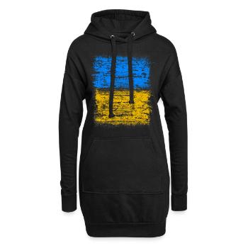 Ukraine - Sweat-shirt à capuche long Femme - noir - Devant