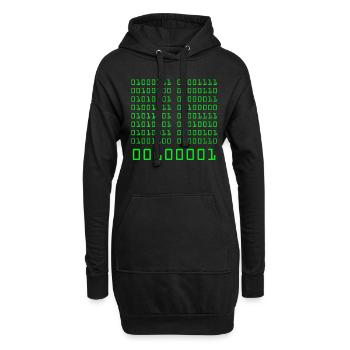Va te faire foutre ! Code de programmation binaire - Sweat-shirt à capuche long Femme - noir - Devant