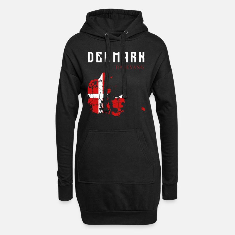 Dänemark - Hoodie-Kleid - Schwarz