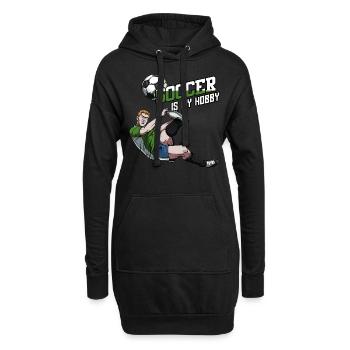 Le football est mon passe-temps | Déclaration de football - Sweat-shirt à capuche long Femme - noir - Devant