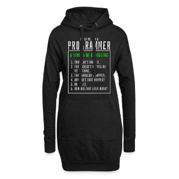 Debugging stages computer programmer - Hoodie Dress - black - Front