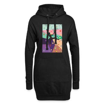 Indoor-Aktivitäten Indoor-Kletteraktion - Hoodie-Kleid - Schwarz - Vorne