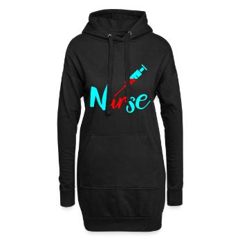 infirmière - Sweat-shirt à capuche long Femme - noir - Devant