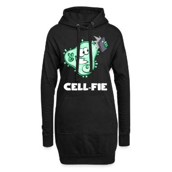 Cellfie - Sweat-shirt à capuche long Femme - noir - Devant