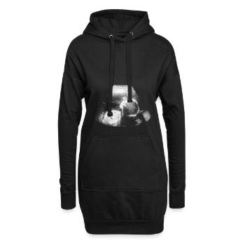 Ultrason grossesse cadeau bébé - Sweat-shirt à capuche long Femme - noir - Devant