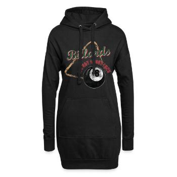 Billard - Hoodie-Kleid - Schwarz - Vorne