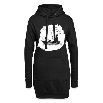 Pêcheur pêcheur - Sweat-shirt à capuche long Femme - noir - Devant