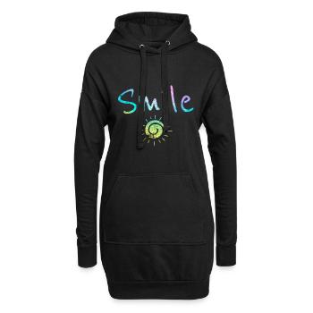 Festival soleil rire plaisir été danser cadeau - Sweat-shirt à capuche long Femme - noir - Devant