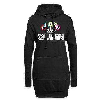 Bingo Bingo Königin Krone Bingo Bälle - Hoodie-Kleid - Schwarz - Vorne