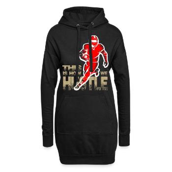 Football américain - Sweat-shirt à capuche long Femme - noir - Devant