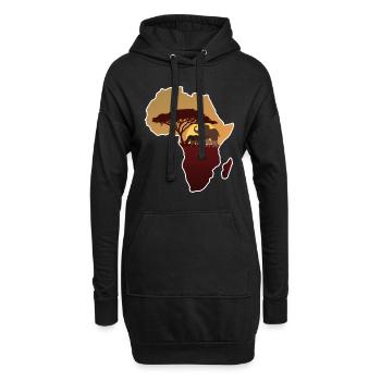 Africa - Hoodie Dress - black - Front