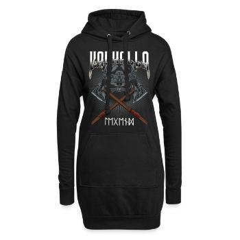 Wikinger - Hoodie-Kleid - Schwarz - Vorne