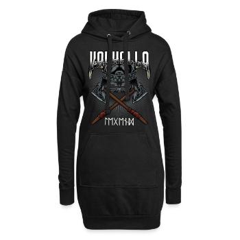 Valhalla Viking Äxte Helm Runen Walhall Geschenk - Hoodie-Kleid - Schwarz - Vorne
