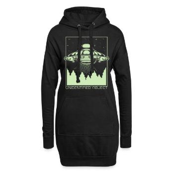 étranger - Sweat-shirt à capuche long Femme - noir - Devant