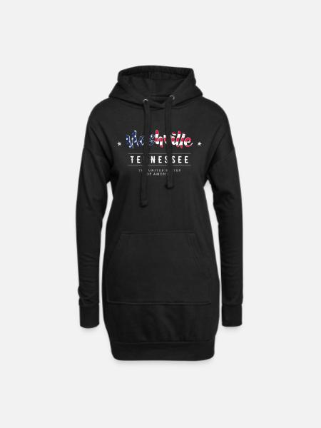Nashville Country Music USA Tennessee Gift - Hoodie Dress - black