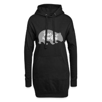 wombat - Hoodie-Kleid - Schwarz - Vorne