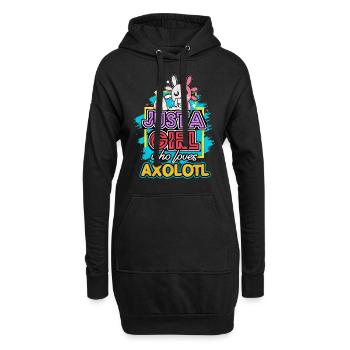 Axolotl - Sweat-shirt à capuche long Femme - noir - Devant
