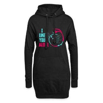 Axolotl - Sweat-shirt à capuche long Femme - noir - Devant