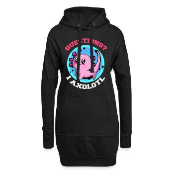 Axolotl - Sweat-shirt à capuche long Femme - noir - Devant