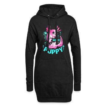 Axolotl Reptile Salamandre Aquarium Kawaii Lurch - Sweat-shirt à capuche long Femme - noir - Devant