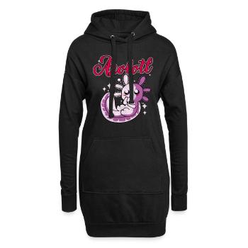 Axolotl - Sweat-shirt à capuche long Femme - noir - Devant