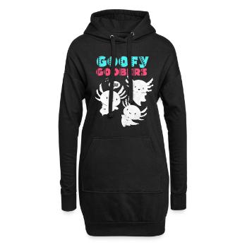 Axolotl - Hoodie-Kleid - Schwarz - Vorne