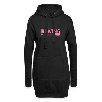 Ruderteam Ruderboot Ruderer Ruderin Rudern - Hoodie-Kleid - Schwarz - Vorne