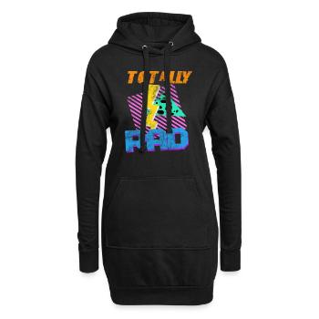 80er Jahre - Hoodie-Kleid - Schwarz - Vorne