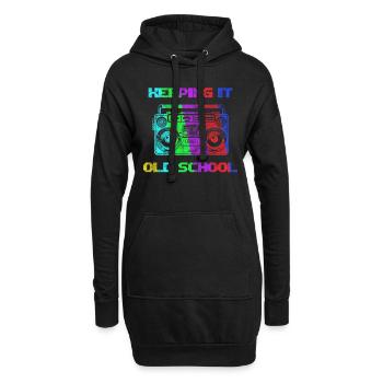Old School - Hoodie-Kleid - Schwarz - Vorne