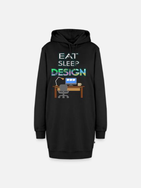 Designer - Künstler - Designen - Hoodie-Kleid - Schwarz