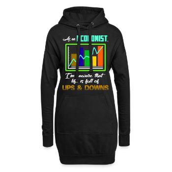 Économiste - Économie - Économie - Économie d'entreprise Économie - Sweat-shirt à capuche long Femme - noir - Devant