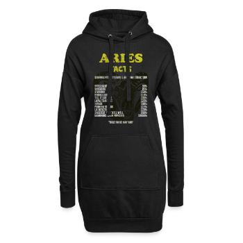 Widder - Hoodie-Kleid - Schwarz - Vorne