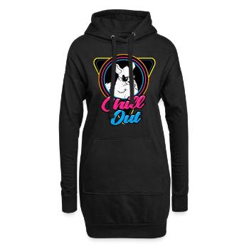 Chinchilla - Hoodie-Kleid - Schwarz - Vorne