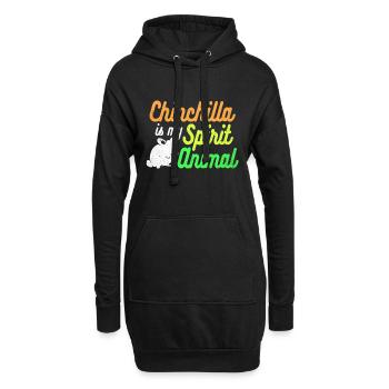 Chinchilla - Hoodie-Kleid - Schwarz - Vorne