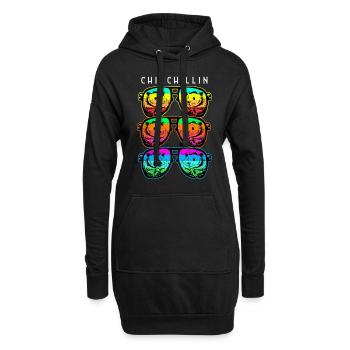 Chinchilla - Hoodie-Kleid - Schwarz - Vorne